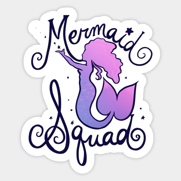 Mermaid Squad Sticker by bubbsnugg